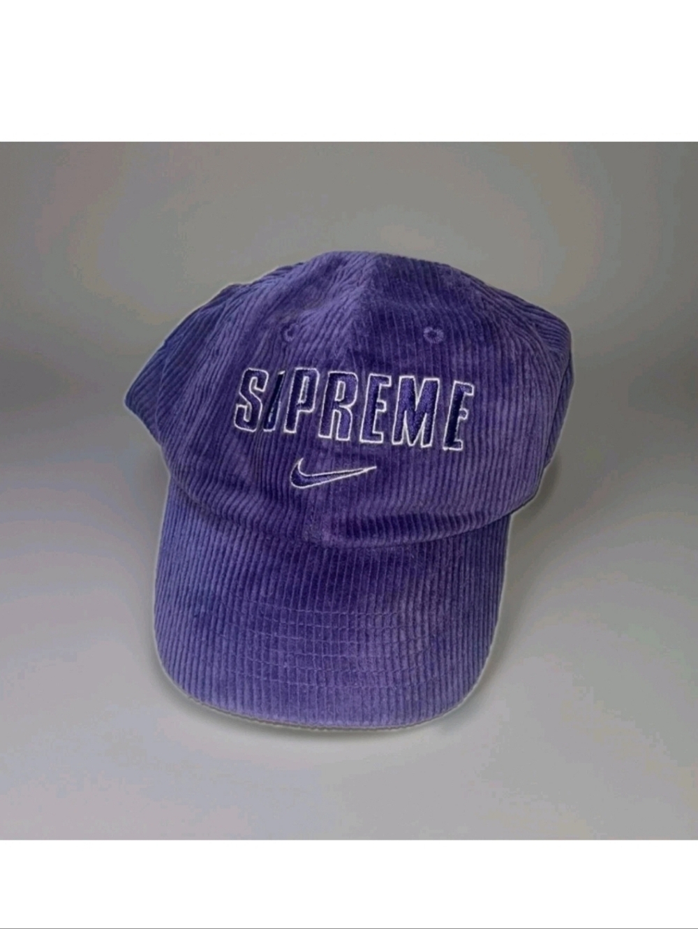Supreme x Nike Purple Corduroy Baseball Cap